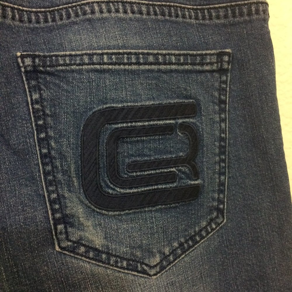Just Cavalli Mens Slim Fit Medium Wash Jeans Logo - Picture 8 of 11
